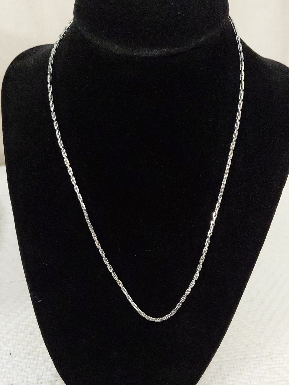 Sterling Silver Box Chain Necklace - Silver